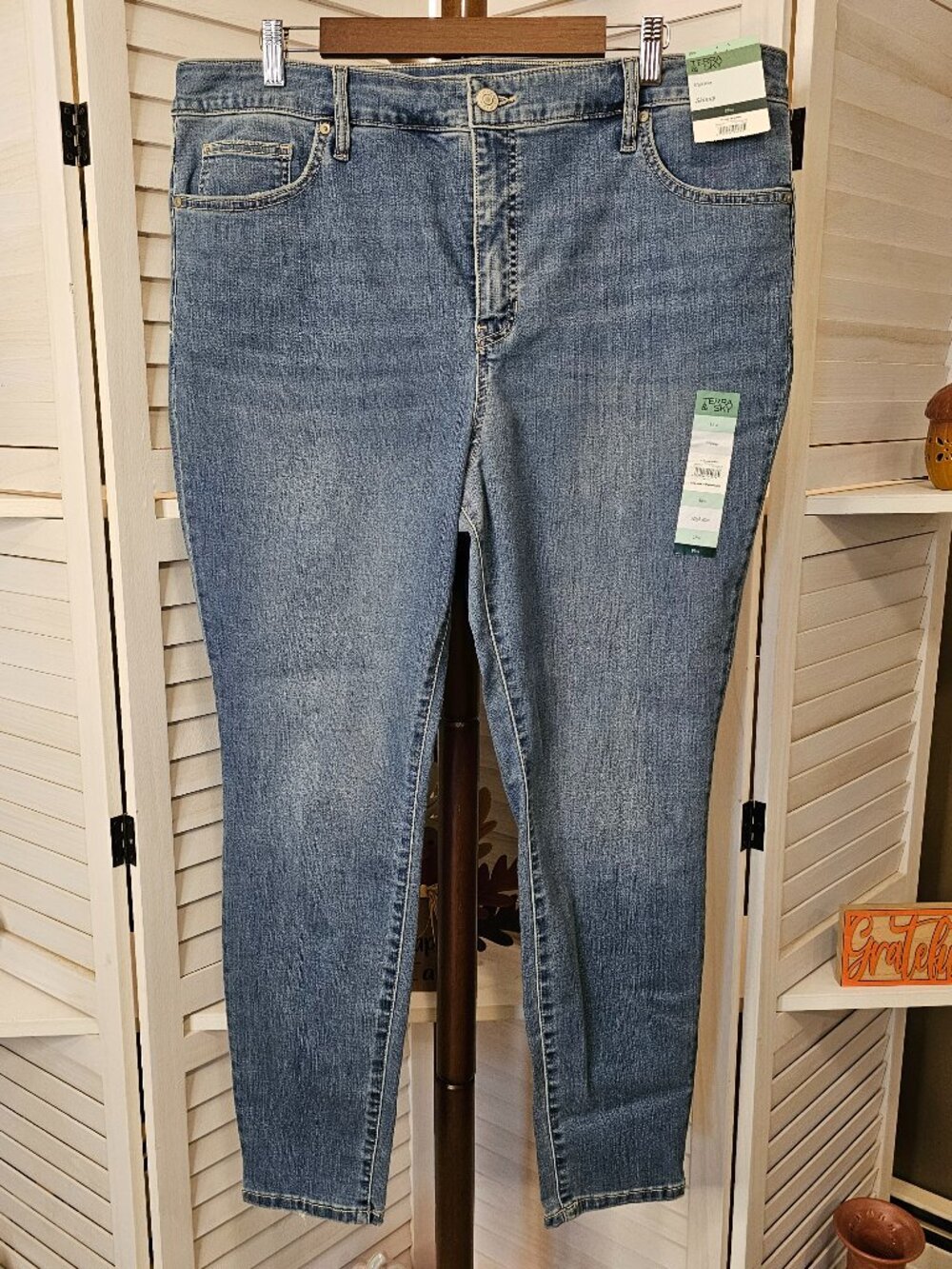 Terra & Sky, Plus Size 18W, Skinny Jean, Light Blue, NWT